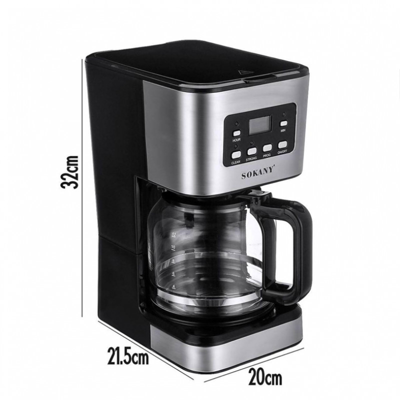Electric Drip Coffee Maker Household Coffee Machine Tea Coffee Pot Milk
