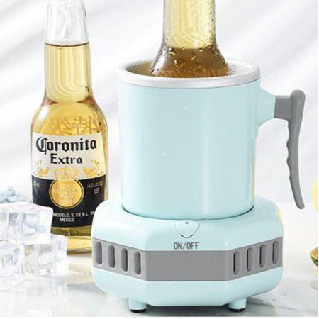 Electronic Host Beer Wine Freeze Smart Portable Fast Cooling Cup Holder Refrigerator