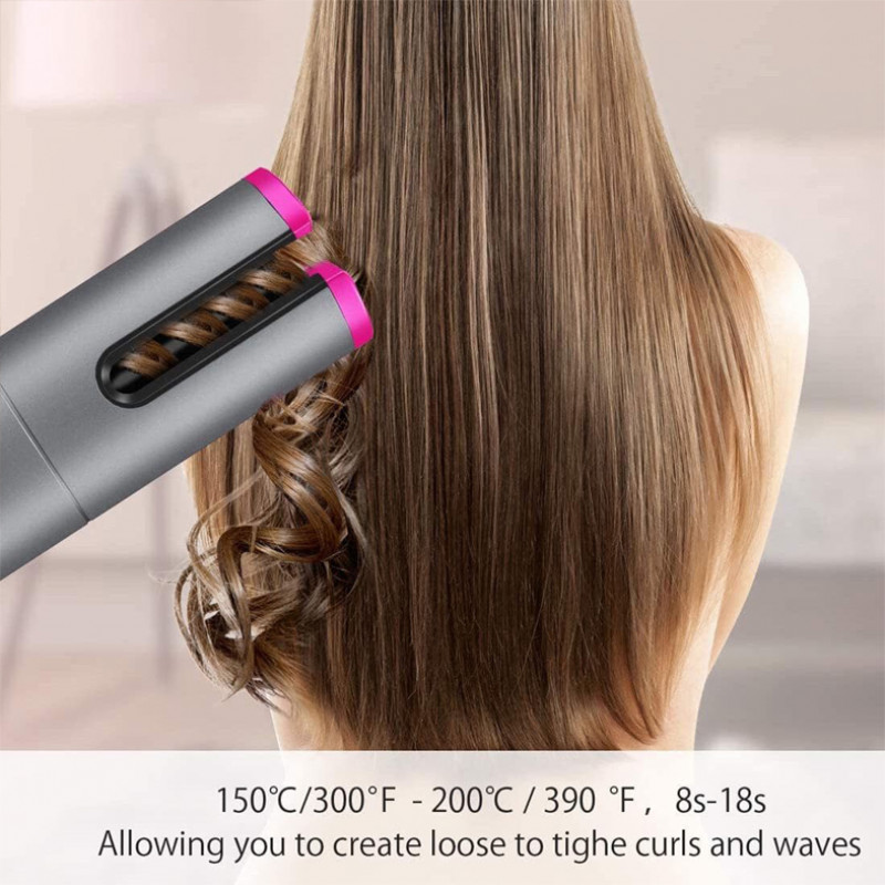 USB Rechargeable Wireless Automatic Hair Curler,Rotating Curling Irons,Portable Auto Magic Cordless Hair Curler