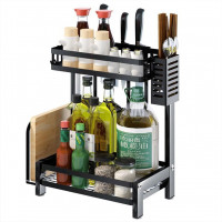Lina store 2 tier stainless steel kitchen dish and spice storage rack fancy spice racks Lina store 2 tier stainless steel kitchen dish and spice storage rack fancy spice racks