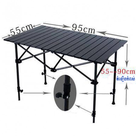 portable aluminium outdoor dining camping folding heigth adjustable standing desk outside square folding tables