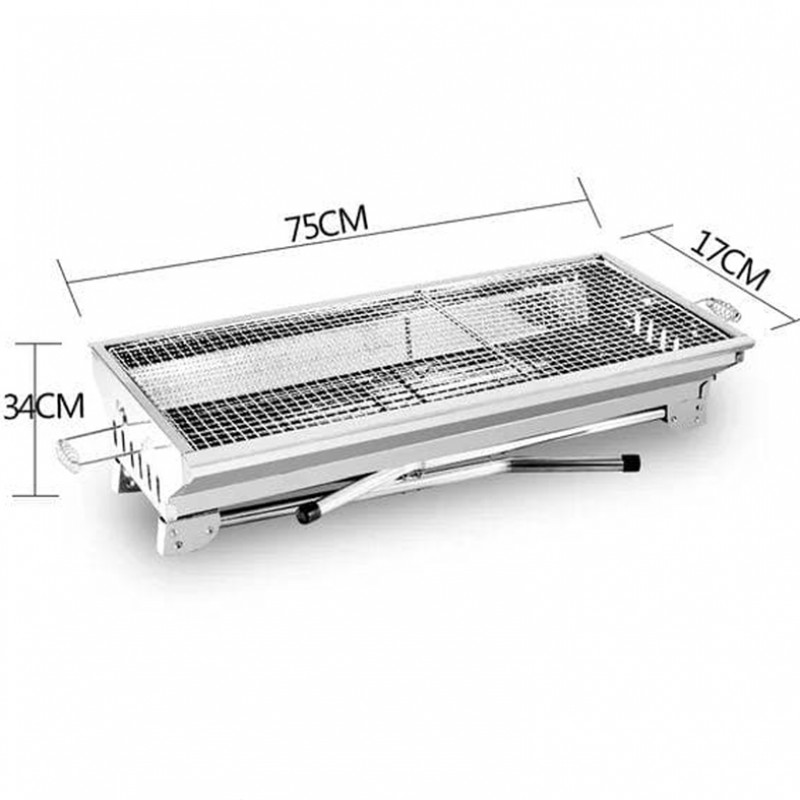 size 96cm Outdoor stainless steel charcoal grill portable grill folding BBQ grill
