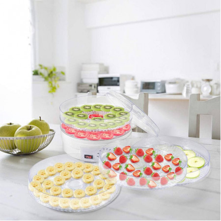 Food Dehydrator Electric Fruit Dehydrator Including 5 Stackable Trays Digital Temperature Settings and Timer Adjustable Space