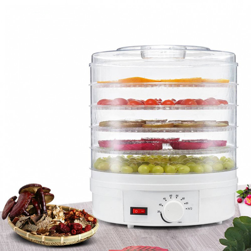 Food Dehydrator Electric Fruit Dehydrator Including 5 Stackable Trays Digital Temperature Settings and Timer Adjustable Space