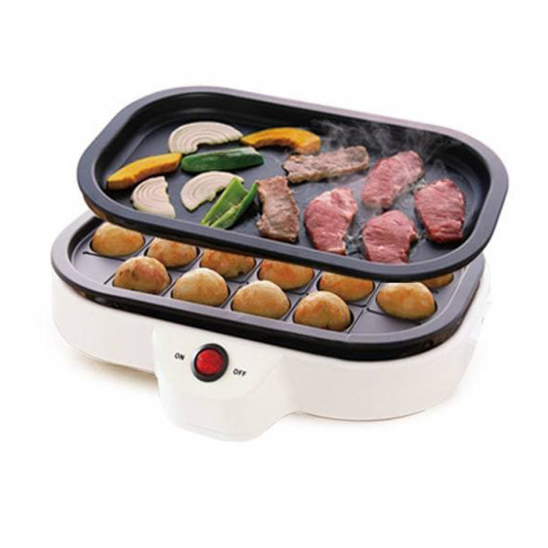 Oven Home Barbecue Pan plate electric flat grill and takoyaki maker 2in1