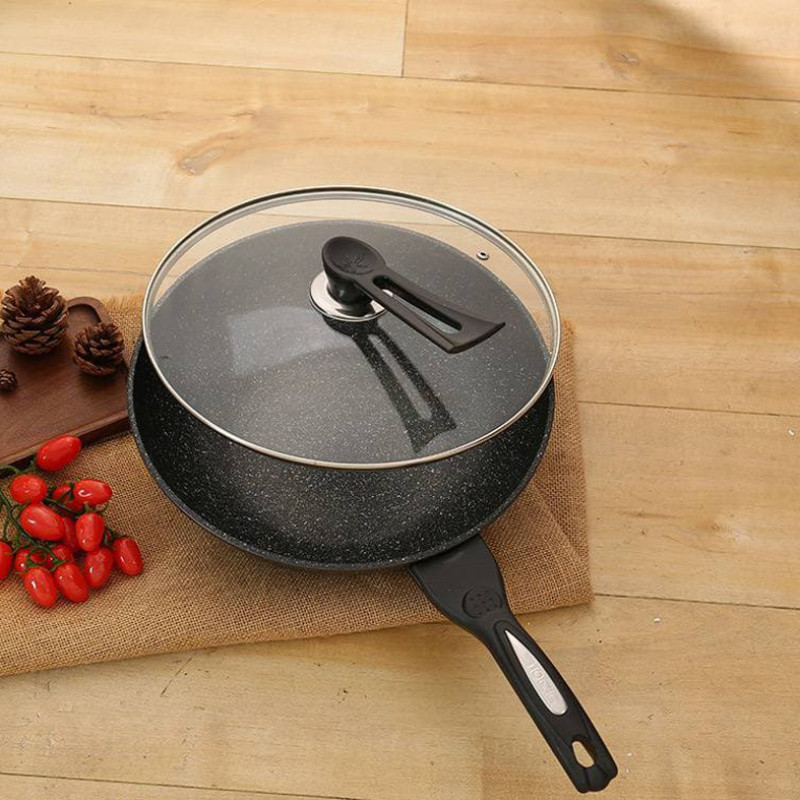 mafia stone coating fry pan non stick, marble cooking pan non-stick frypan, nonstick frying pan with lid