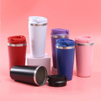 Lina store 500ml Eco-friendly Double Walled Stainless Steel Travel Coffee Mug Vacuum Insulated Reusable Coffee Cup Lina store 500ml Eco-friendly Double Walled Stainless Steel Travel Coffee Mug Vacuum Insulated Reusable Coffee Cup