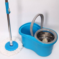 Lina store hand washing free mop Eight-character barrel mop Double-drive hand pressure rotation mop bucket