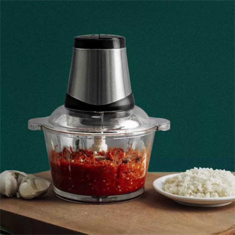 Glass electric 3L multifunctional meat grinder food processor with meat grinder for kitchen household