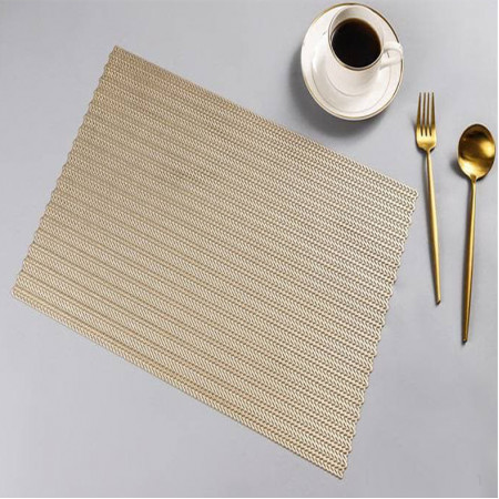 Placemats Anti-skid Hollow Rectangular Japanese Kitchen Dining Table Mats Pvc Tableware Pad Bowl Drink Coasters