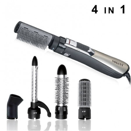 4 in 1 Electric Hair Brush Dryer Curling One-Step Hair Volumizer Straightener Styling Heating Comb Blow Dryer Brush Dropshipping