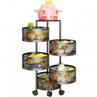 Lina Store Square rotating fruit and vegetable basket, movable kitchen fruit and vegetable rack Lina Store Square rotating fruit and vegetable basket, movable kitchen fruit and vegetable rack