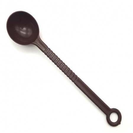 Small black plastic spoon