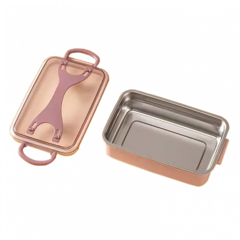 lunch box portable for office worker school 1-layer​ inside  stainless steel 563