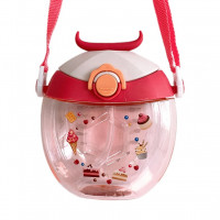 Lina Store Straws Leakproof Plastic Water Bottles 400ml for School 1309