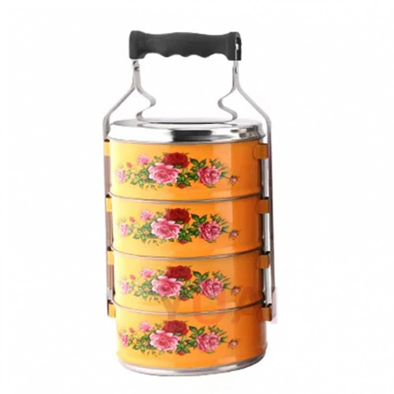 stainless steel lunch box 4 Tier food container tiffin box of thermal food carrier