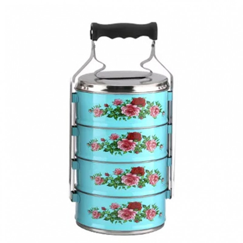 Portable Cartoon Lunch Box, 304 Stainless Steel Microwave-heating & Heat-insulated  Food Container For Camping And Traveling, 4pcs/set