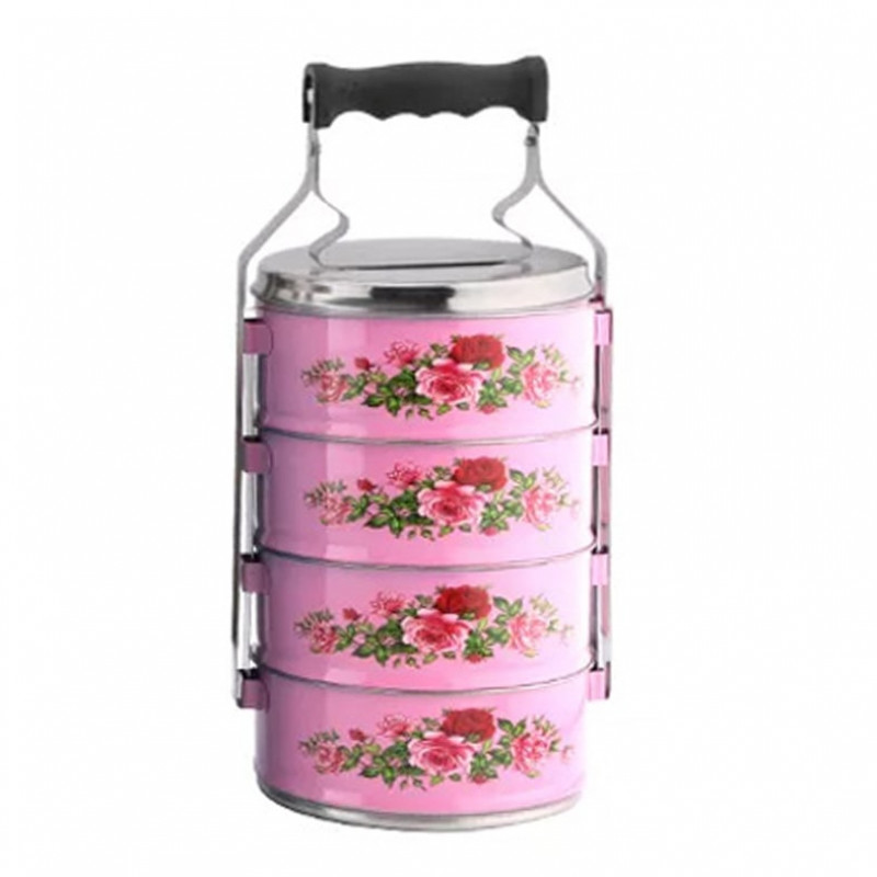 Insulated Bag Ice Pack Japanese 2-Tier Bento Lunch Box Flower Set G