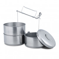 Lina store Lunch Box Stainless Steel​ 3layer 2 horse