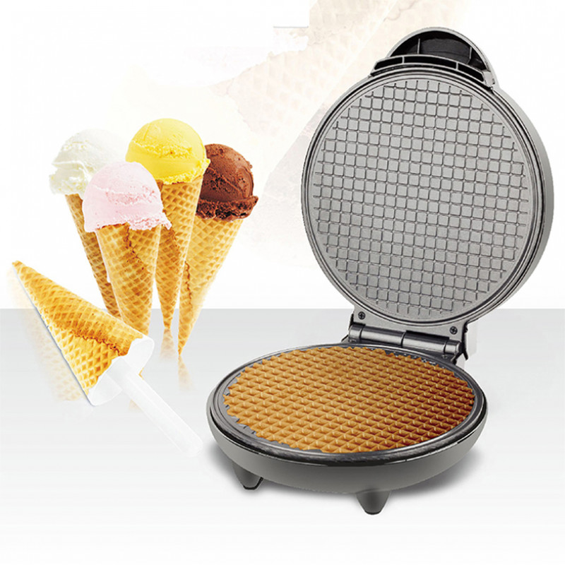 Multifunction Stainless Steel Pancake Ice Cream Cone Machine Breakfast Egg Roll Waffle Maker Electric Household
