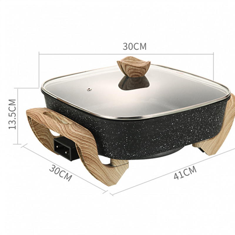 Electric fry pan Non-Stick Aluminum Electric Table Personal Electric Grill and Hot Pot