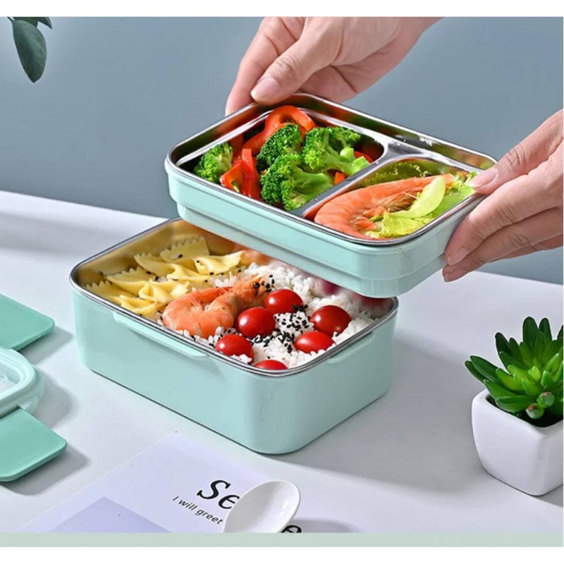 Lunch Box Plastic square 2Layer 5063