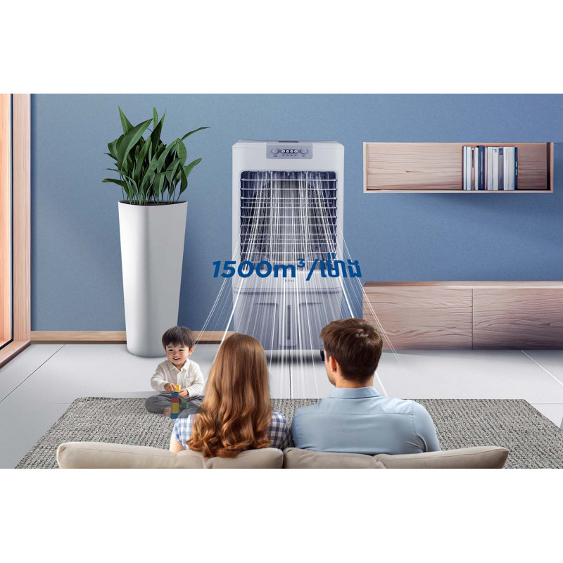 Midea_Air Cooler_Model MAC312M0BPWA_150W_Max Line 23L(31.5L)_1500m³/h _3 speeds_Mecahnical Control