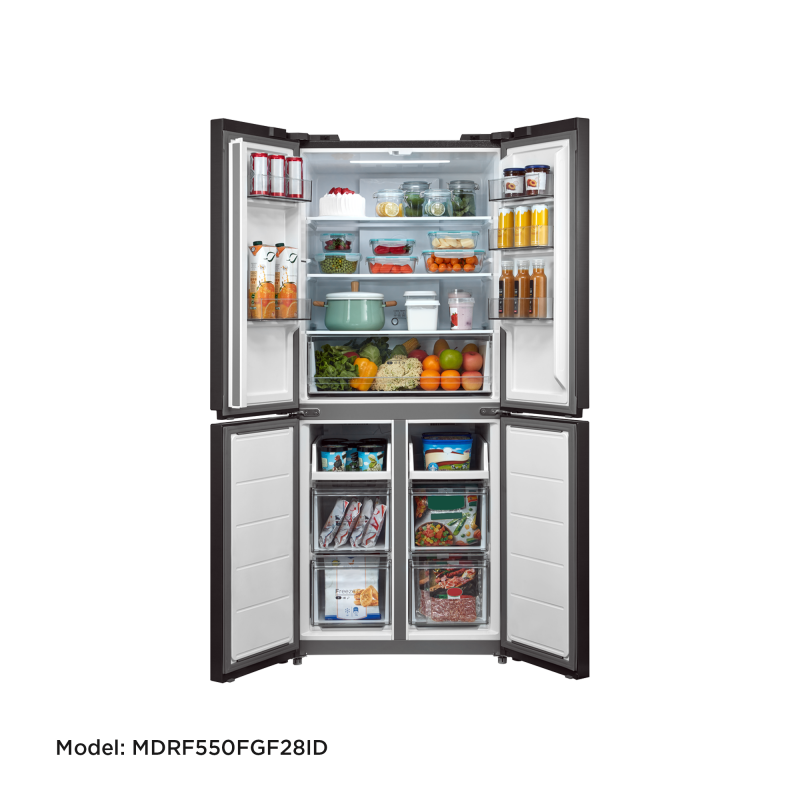 Midea_Refrigerator_Model  MDRF550FGF28ID_Inverter_MD_Jazz Black  metal_407L_BCD410