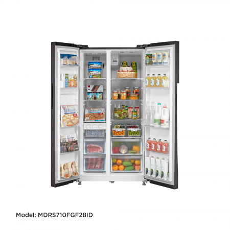 Midea_Refrigerator_Model MDRS710FGF28ID_Inverter,SBS,Jazz Black metal,548L,BCD530