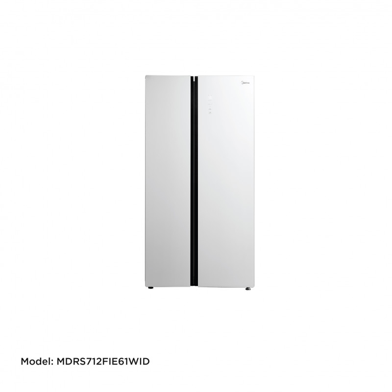  Midea_Refrigerator_Model  MDRS712FIE61WID_Inverter_SBS_White glass_548L_BCD530