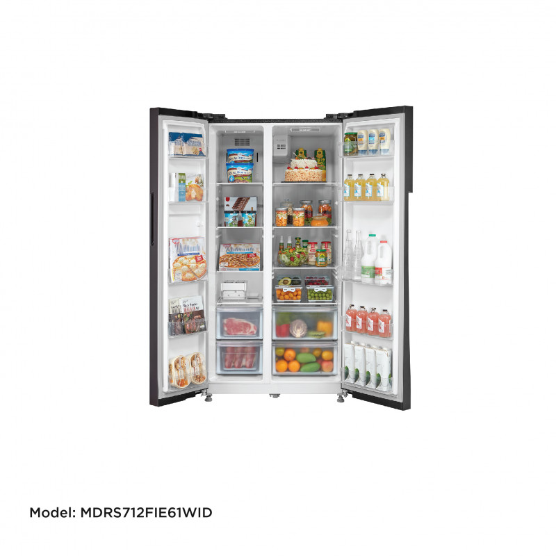  Midea_Refrigerator_Model  MDRS712FIE61WID_Inverter_SBS_White glass_548L_BCD530