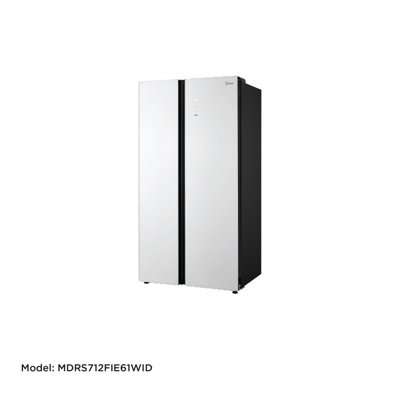  Midea_Refrigerator_Model  MDRS712FIE61WID_Inverter_SBS_White glass_548L_BCD530