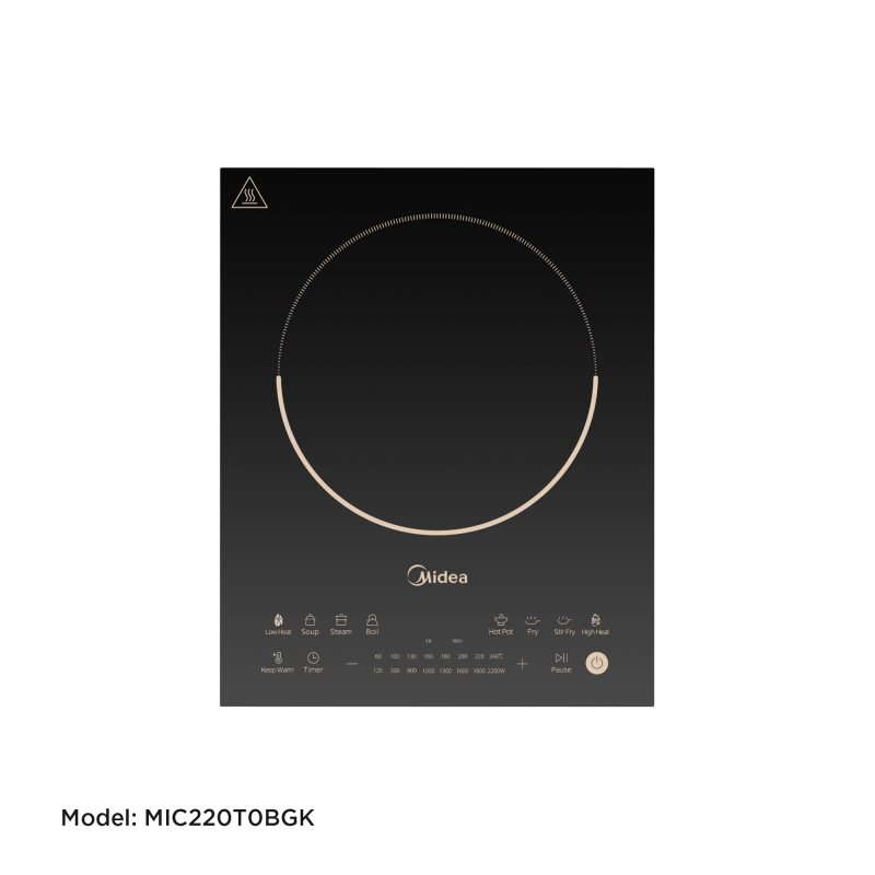 Midea_Induction Cooker_Model MIC220T0BGK_2200W,Built-in/Table Use