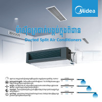 Midea Air Conditioner Non-Inverter Concealed Duct 2HP R410a MTI-18HWN1