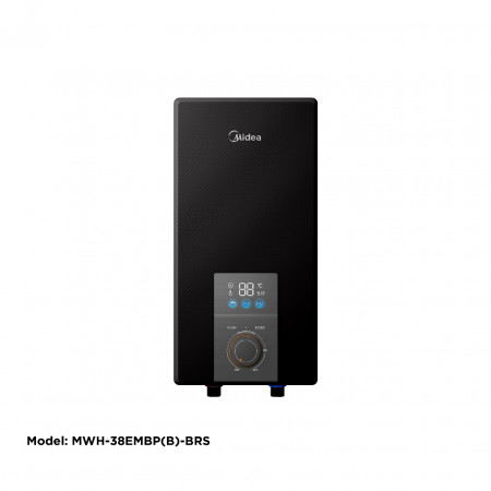 Midea_Electric Water Heater_Model MWH-38EMBP(B)-BRS  _Color Display_ Pump_ Top shower head( 5-ways shower head)