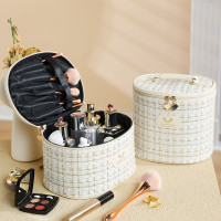 My Home Cosmetic bag new skin care products cosmetic storage bag easy to carry large-capacity cloth round hand-held bag when going out My Home Cosmetic bag new skin care products cosmetic storage bag easy to carry large-capacity cloth round hand-held bag when going out