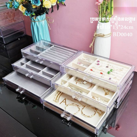 Dustproof Earrings Necklace Jewelry Box