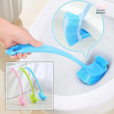 Double-sided bristles long-handled toilet brush