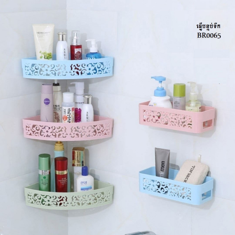 Punch-free toilet rack wall hanging bathroom storage rack wall suction toilet storage box suction cup tripod