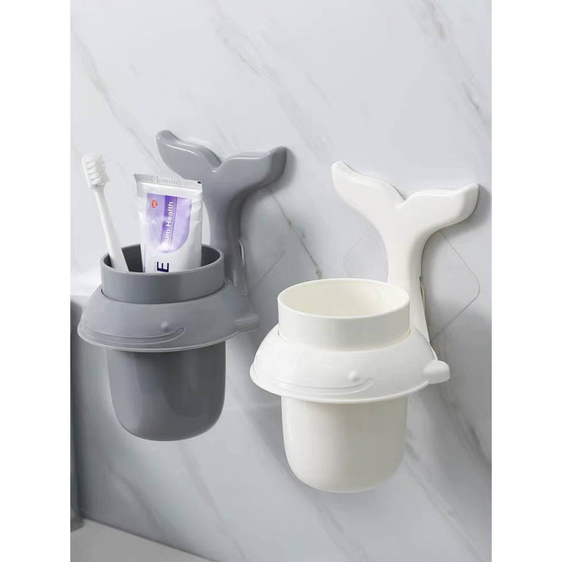 Bathroom racks for toothbrushes and toothpaste storage