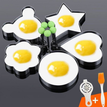 Omelette Model Abrasives Poached Egg Breakfast Round Love Heart