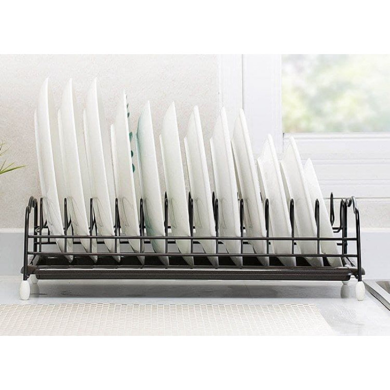 Wrought iron dish rack sink for household use
