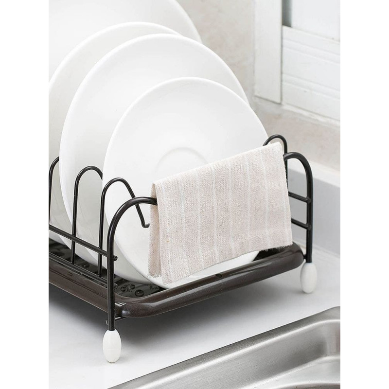 Wrought iron dish rack sink for household use