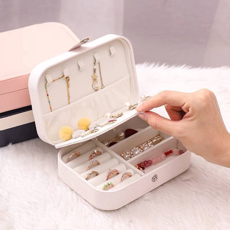 Snap On Jewelry Box for Women Girls,Jewelry Organizer Storage Case  for Earrings Bracelets Rings Watches