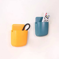 My Home Punch Free Wall Mounted Storage Box Remote Control Hanging Mobile Phone Plug Wall Holder Charging Multi Function Organizer