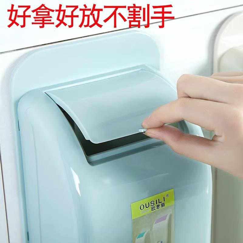 Plastic bag storage box kitchen wall-mounted shopping