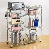 My Home Multi-layer stainless steel kitchen racks floor pot racks washbasin storage My Home Multi-layer stainless steel kitchen racks floor pot racks washbasin storage