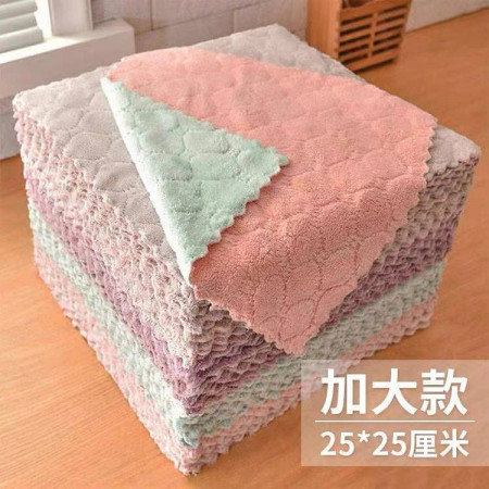 Dish cloth non-oily kitchen special thickened water-absorbing and oil-removing