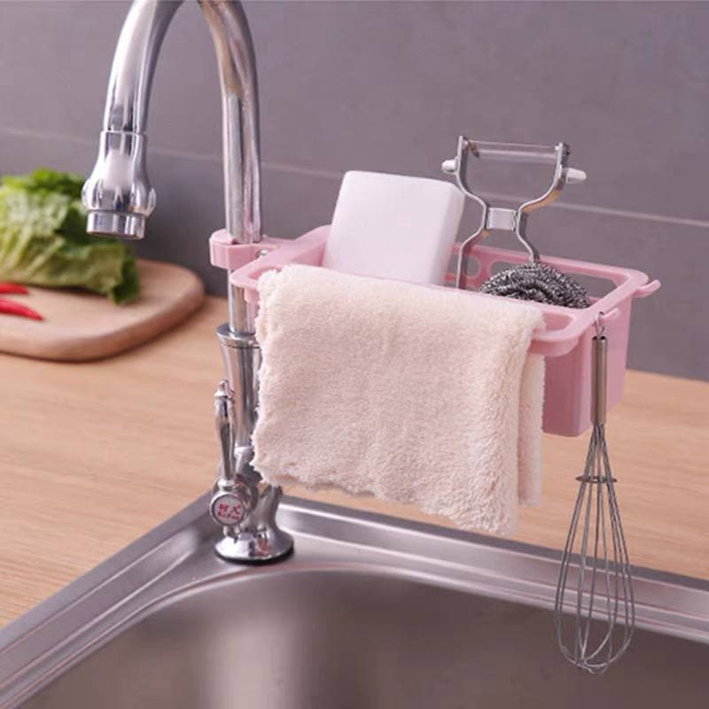 Multifunctional faucet rack, rag drain rack, home kitchen bathroom