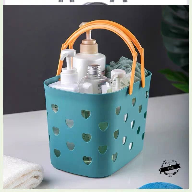 The shower basket is separated from the student dormitory